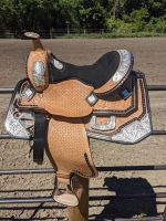 12" Western Show Saddle - Loaded with Silver - Black Accents - Last One