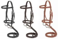 Leather English Snaffle Bridle and Reins - Miniature Horse Size