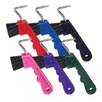 Tough1 Easy Grip Hoof Pick/Brush Combination - 6 Pack