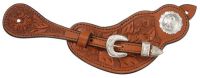 Royal King Lined Cowhide Spur Straps w/Floral Tooling