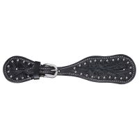 Western Leather Spur Straps - Braden Collection - Silver Dot Accents
