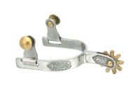 Youth Western Rowel Spurs - Stainless Steel - Brass Rowel