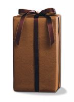 Brown Embossed Leather Look Wrapping Paper - Measures 2' x 7 1/2'