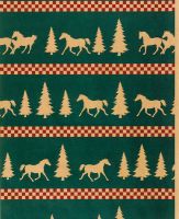 Holiday Horse Wrapping Paper - Measures 24" x 7 1/2'