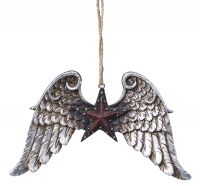 Angel Wings Ornament With Star Center
