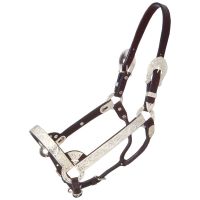 Silver Bar Show Halter - Horse Size - Matching Lead Shank