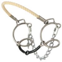 Six Cheek Sweet Iron Snaffle with Rope Nose - 5 1/2"