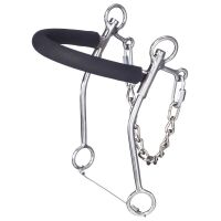 Stainless Steel Hackamore with Rubber Tubing