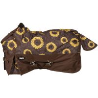 Tough 1 1200D Mini Sunflower Print Turnout Blanket with Snuggit