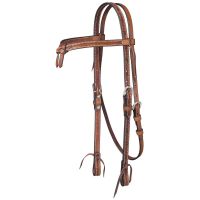 Royal King Barbed Wire Tooled Futurity Browband Headstall