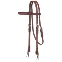 Silver Royal Premium Harness Leather Browband Headstall