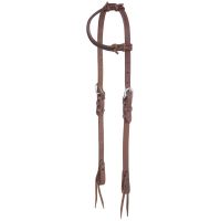 Royal King Harness Leather Single Ear Headstall with Tie Ends