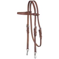 Royal King Harness Leather Browband Headstall with Snap Ends