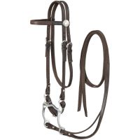 King Series Nylon Browband Bridle with Leather Overlay