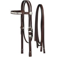 King Series Draft Horse Show Headstall with Reins