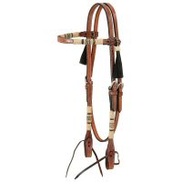 Royal King Browband Headstall with Rawhide and Tassels