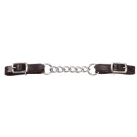 Royal King Leather Curb Strap with Single Chain