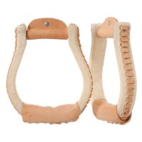 Laced Rawhide Oxbow Stirrups