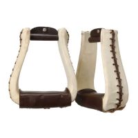 Royal King Laced Rawhide Roper Stirrups