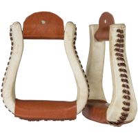 Laced Rawhide Bell Stirrups