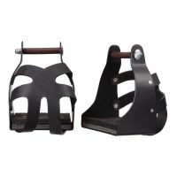 Metal Endurance Stirrups with Leather Guard