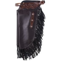 Faux Leather Chinks - Floral Tooled Yoke - S,M,L,XL