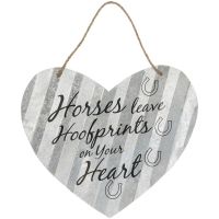 Corrugated Metal Heart Sign 20"