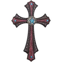 Cross with Star Concho Wall Decor
