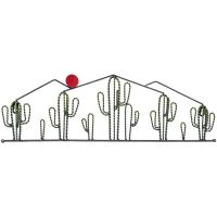 Cacti and Mountains Wall Hooks