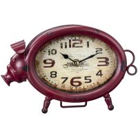 Country Pig Tabletop Clock