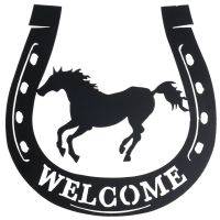 Galloping Horse Welcome Sign
