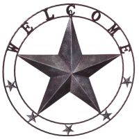 Large Welcome Star With Glitter Finish