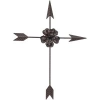 Arrow Cross with Flower Wall Decor