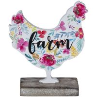 Floral Tabletop Farm Animal Decor