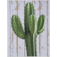 Cactus Plank Wall Decor