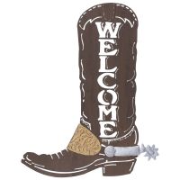 Cowboy Boot Welcome Sign