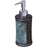 Turquoise Floral Soap Pump