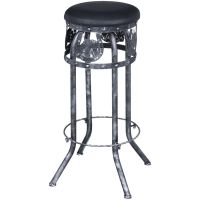 Bar Stool With Equine Motif