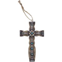 Cross Concho with Turquoise Ornament