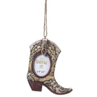 Cowboy Boot Frame Ornament