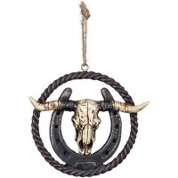 Round Skull/Horseshoe Ornament