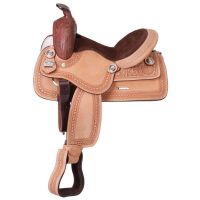 Youth Western Roughout Leather Trail Saddle - 10",12",13"